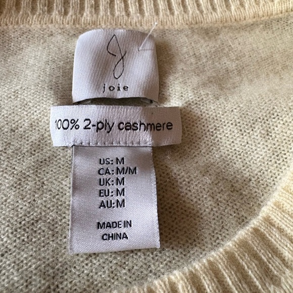 Joie Soft Yellow Cashmere Crew – Luxe Layers with a Sunny Twist - Picture 2 of 3